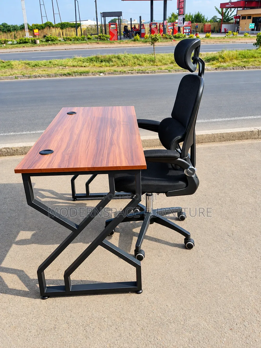 Stylish Study Desk and Ergonomic Office Chair