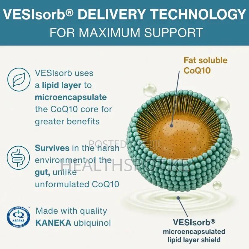 Igennus VESIsorb Ubiquinol-Qh Coenzyme Q10 100mg, 30 Softgels
