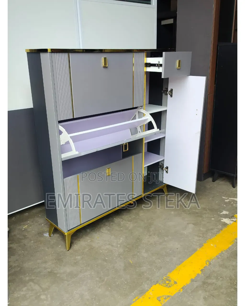 Modern Bucket Flip Shoe Cabinet