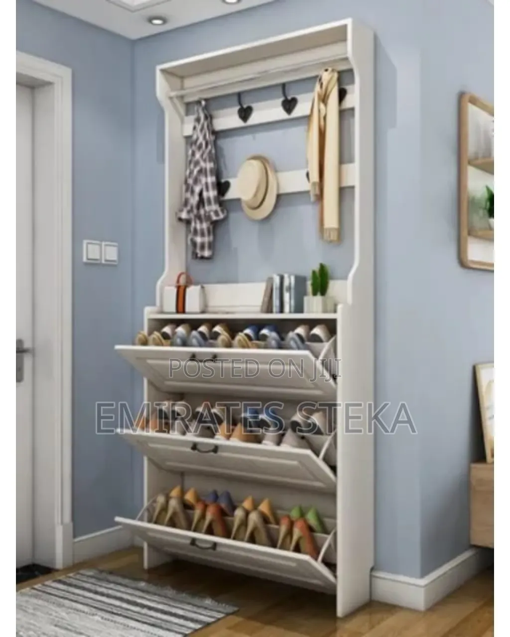 Shoe Cabinet for Entryway Narrow Shoe Bucket Flip Organizer