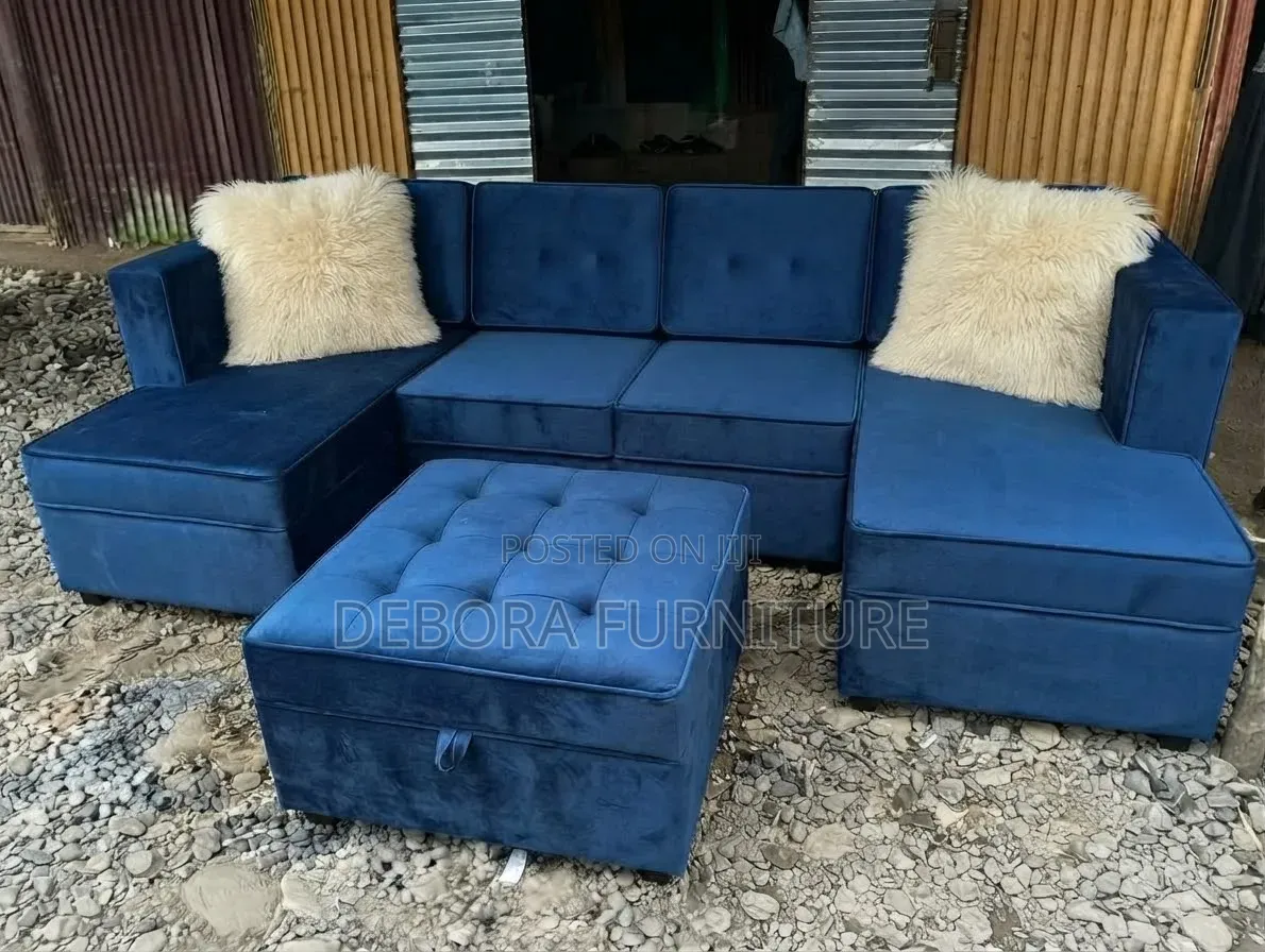 Royal Blue 6seater Chestered Couch