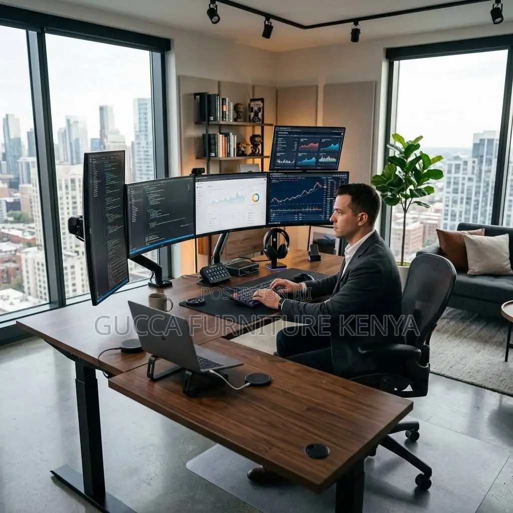 Height Adjustable Curved Gaming Desk-1.4m