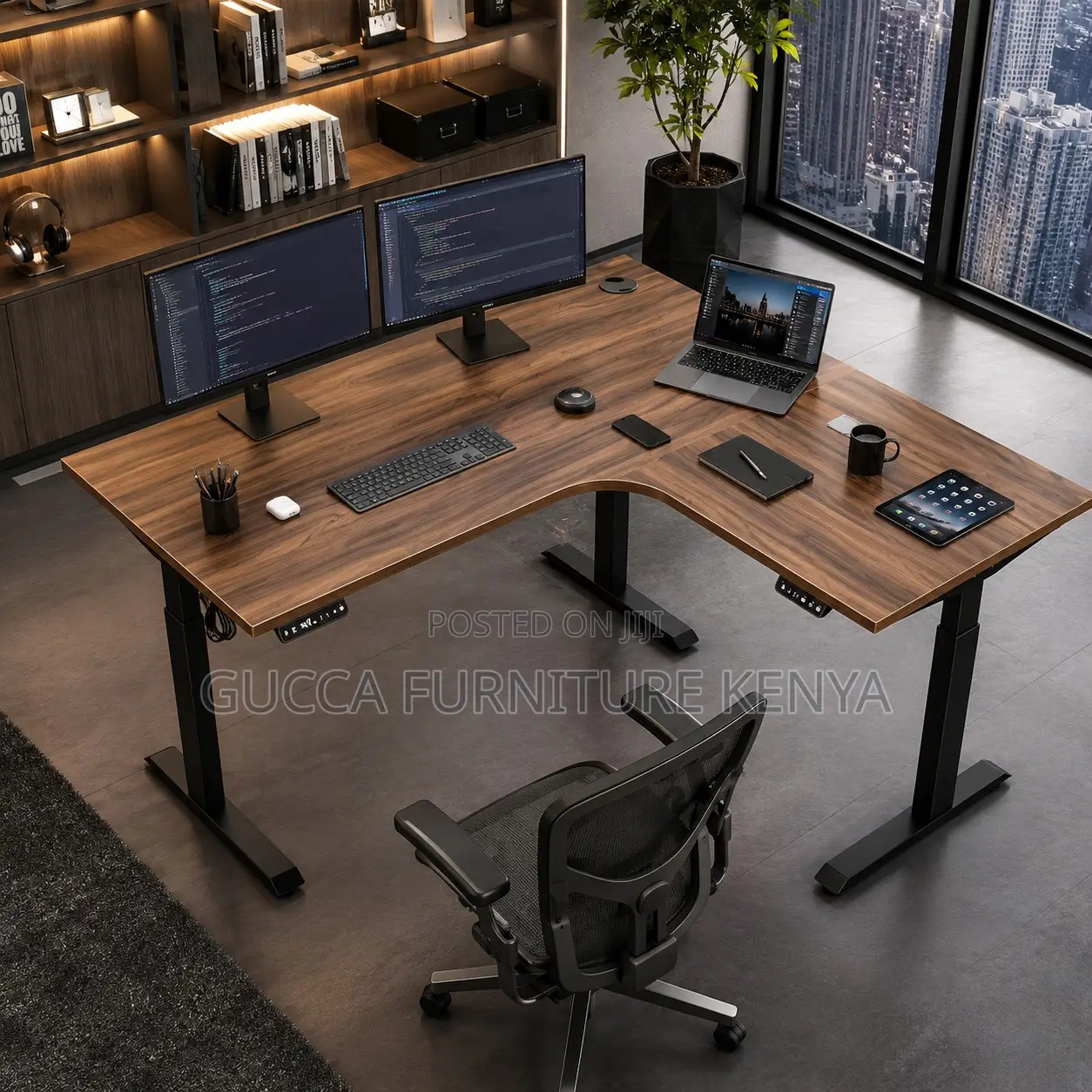 Height Adjustable Curved Gaming Desk-1.4m