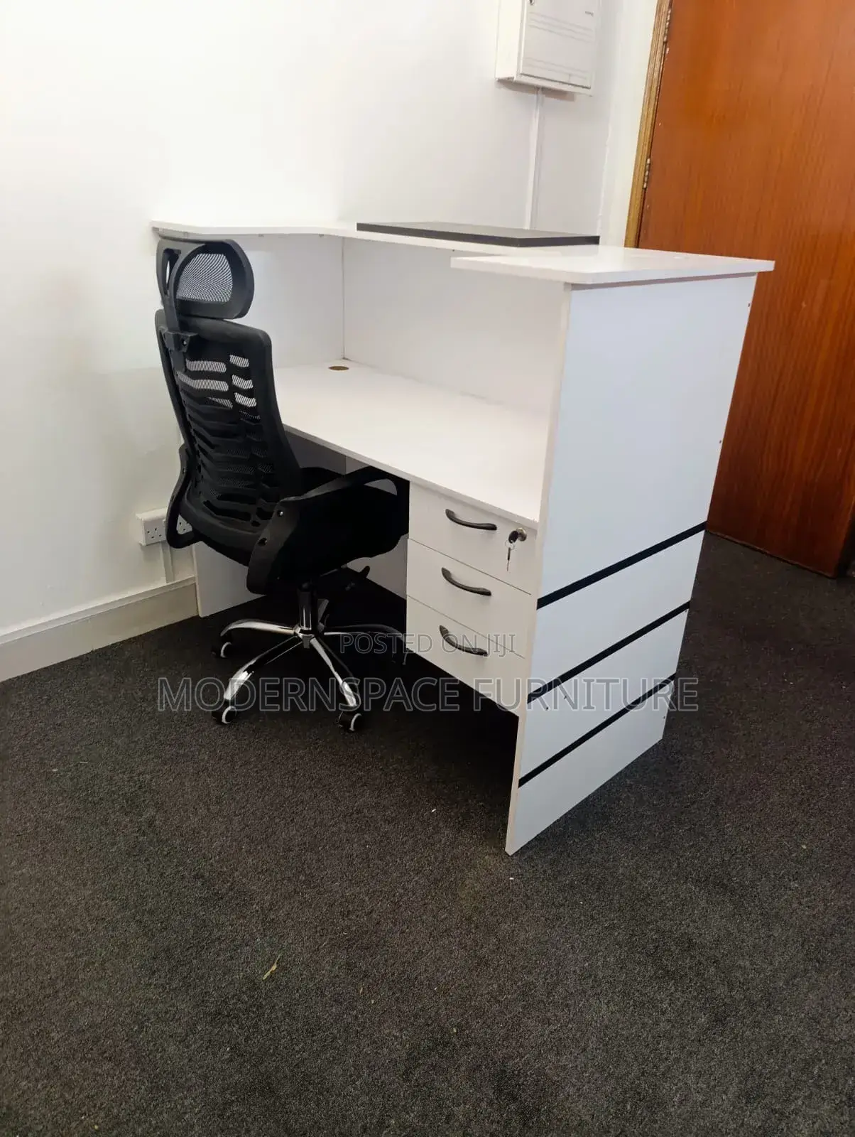 White Reception Desk