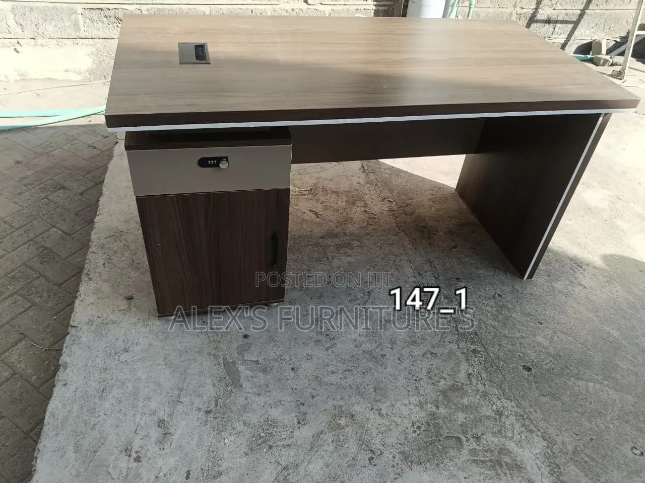 Executive Wooden Office Desk _ Brown