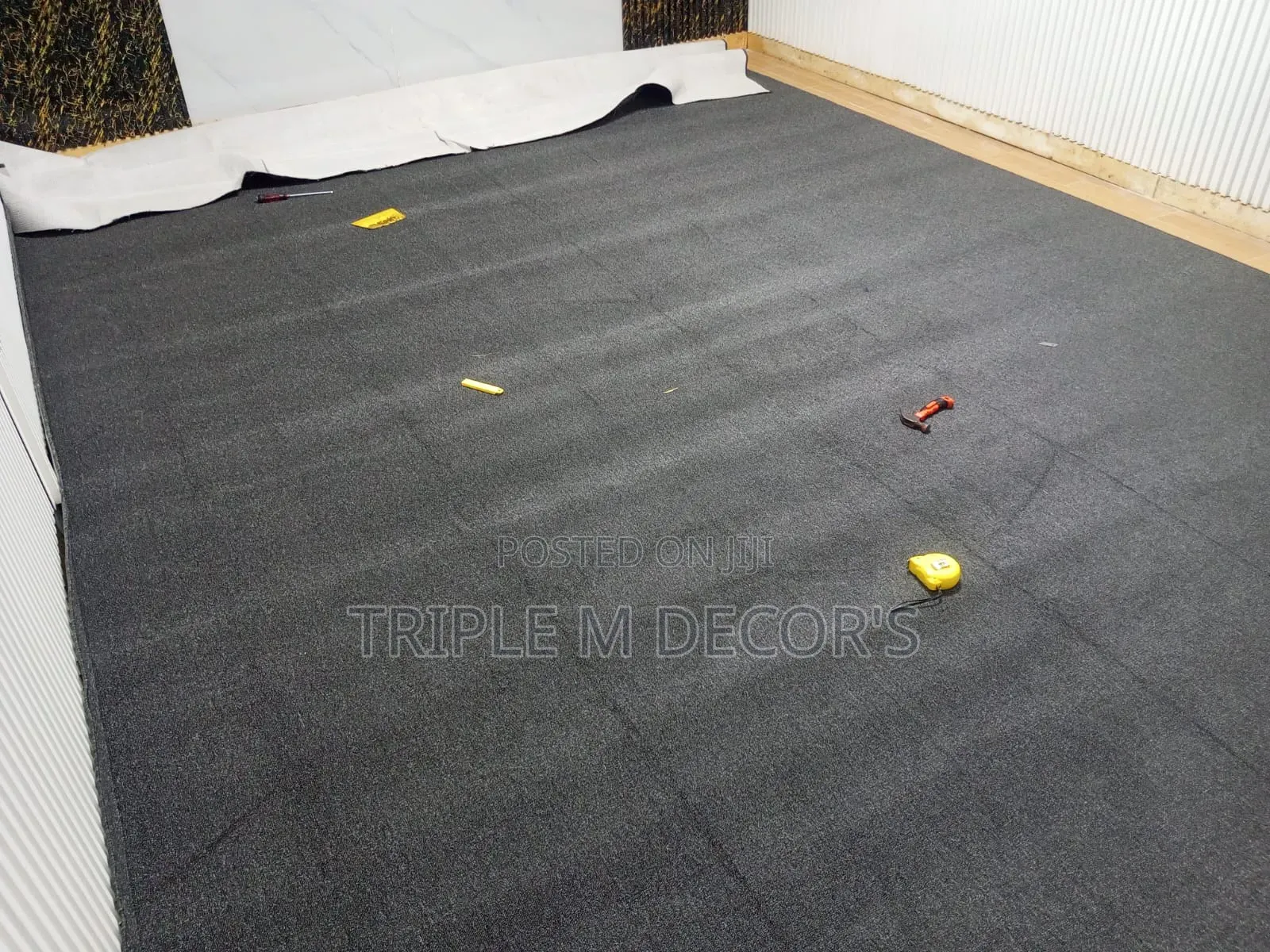 Grey Commercial 4mm Polypropylene Carpet for Church Pulpit Step