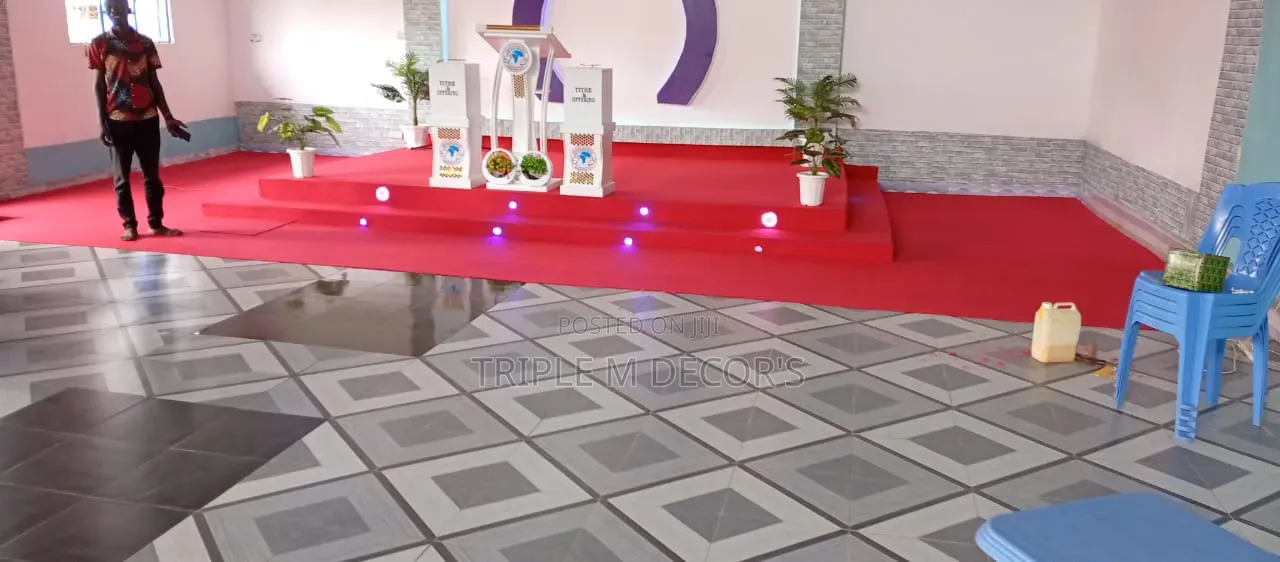 Special 4mm Red Wall to Wall Carpet for Church Pulpit & Stage