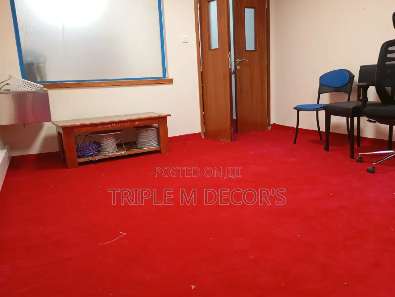 High Quality Red Plain 12mm Carpet Designed for Offices