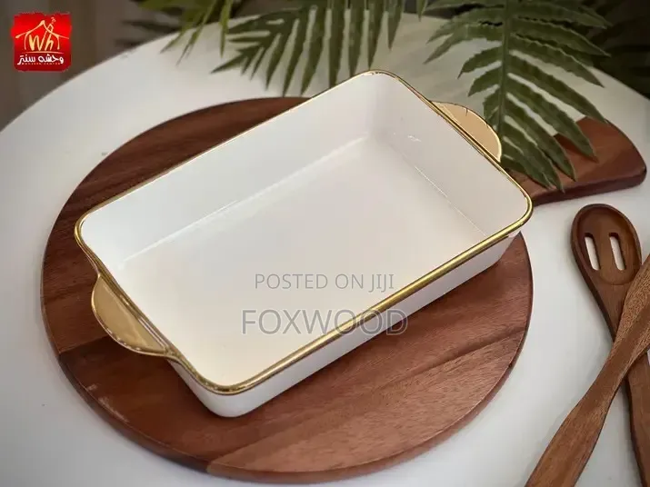 *Gold Ring Ceramic Baking Tray Big
