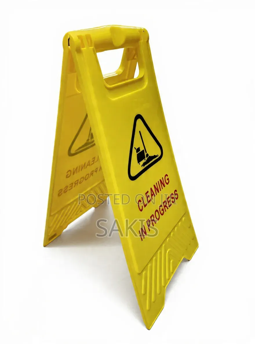 Cleaning in Progress Safety Warning Sign - Double Sided. Free Delivery