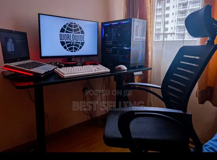 Happy Clients Black 1200mm Adjustable Height Electric Desk