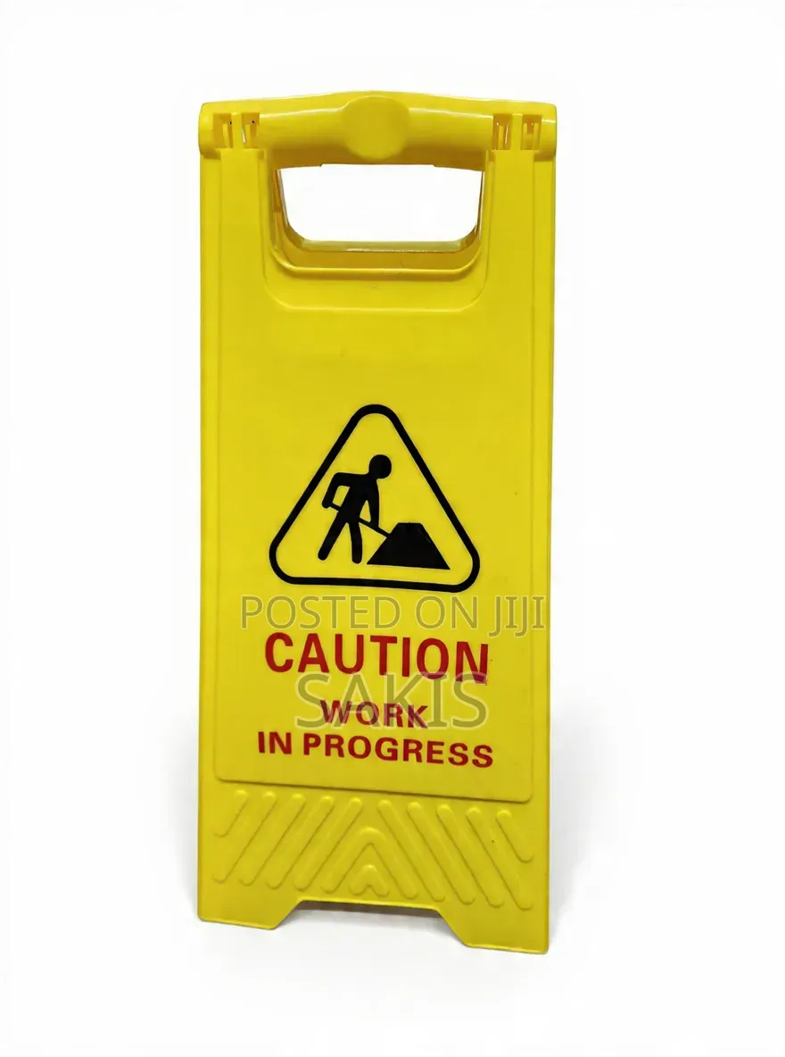 'Work in Progress' Safety Warning Sign ~ Double Sided. Free Delivery