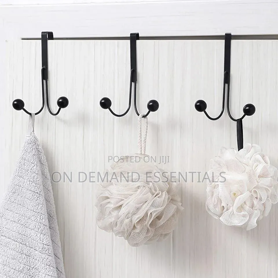 Over the Door Hooks - Double Hook Door Hanger - Towel Hook