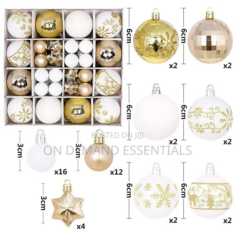 44pc Christmas Tree Baubles