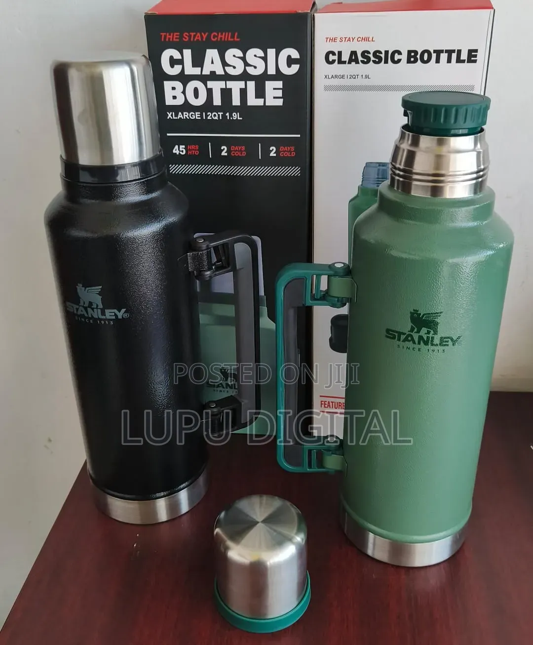 Classic Stanley Branded 1.9L Unbreakable Metallic Thermos Flask
