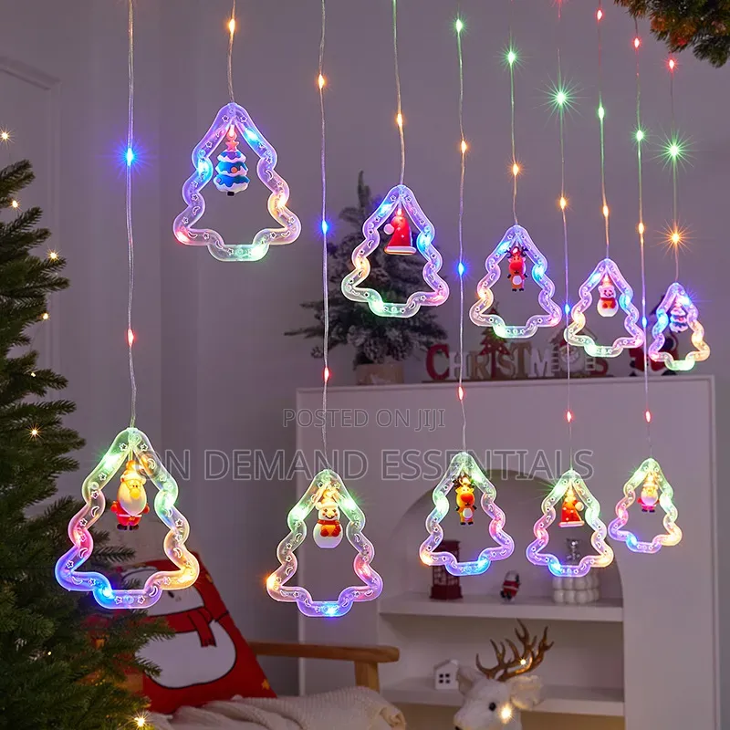 Christmas LED Lights With Santa,snowman Reindeer Christmas Tree