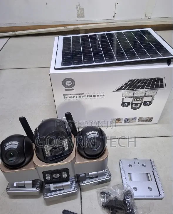 6MP Triple Lens 3PTZ Solar CCTV Camera 4G SIM Outdoor Security Camera
