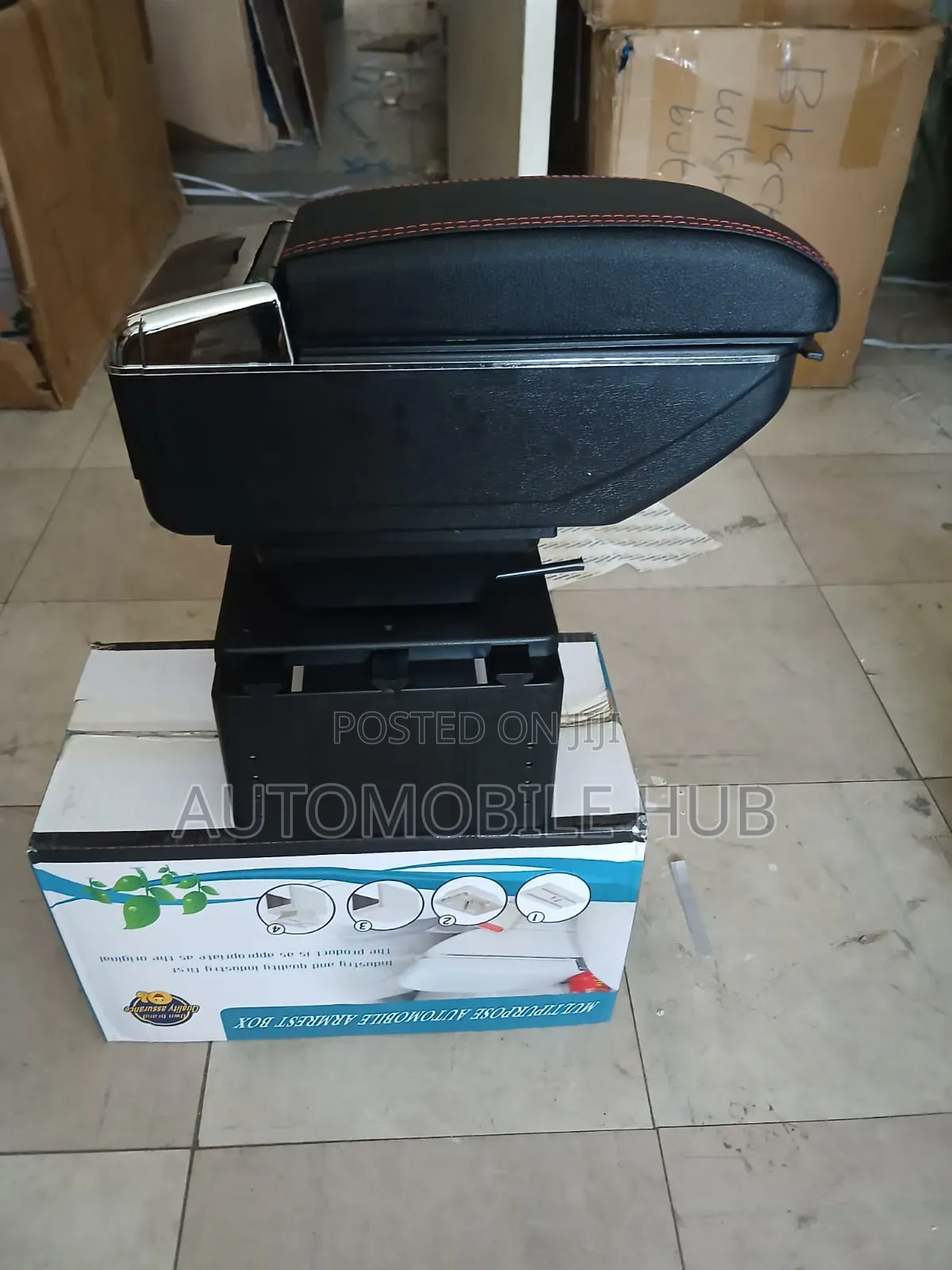 Universal Black Car Armrest / Console Box – Fits All Cars