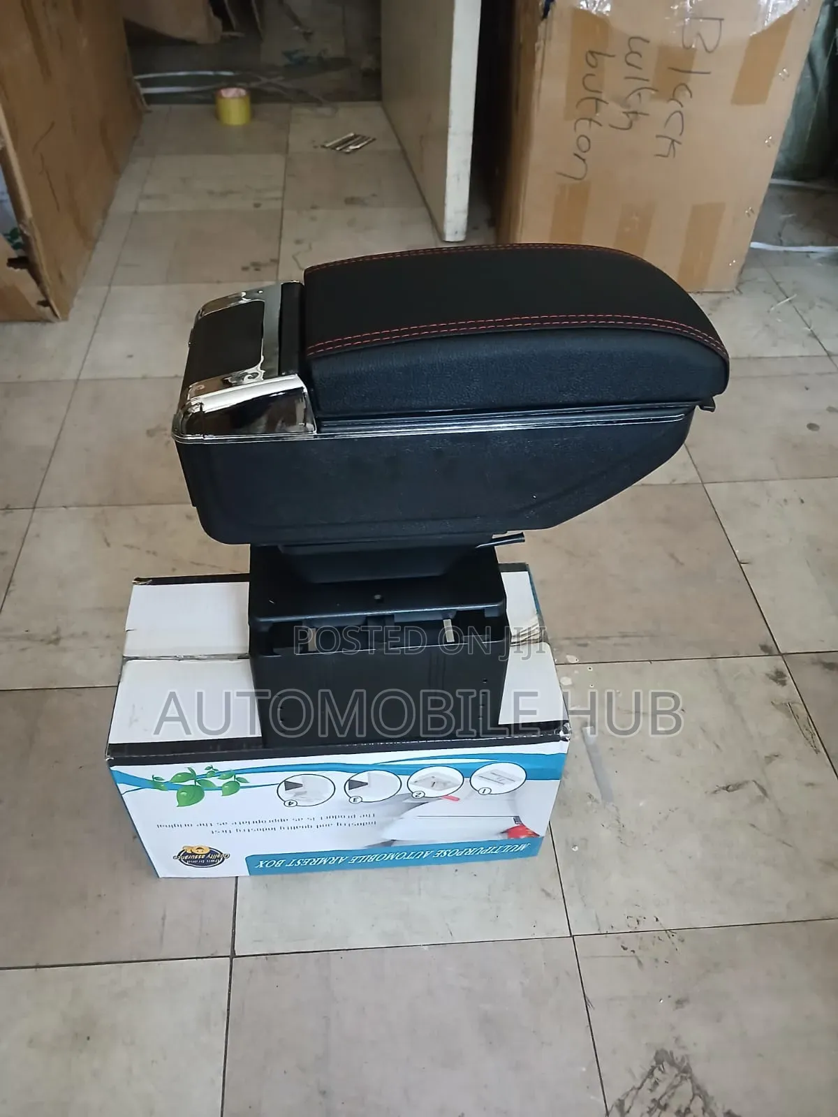 Universal Black Car Armrest / Console Box – Fits All Cars