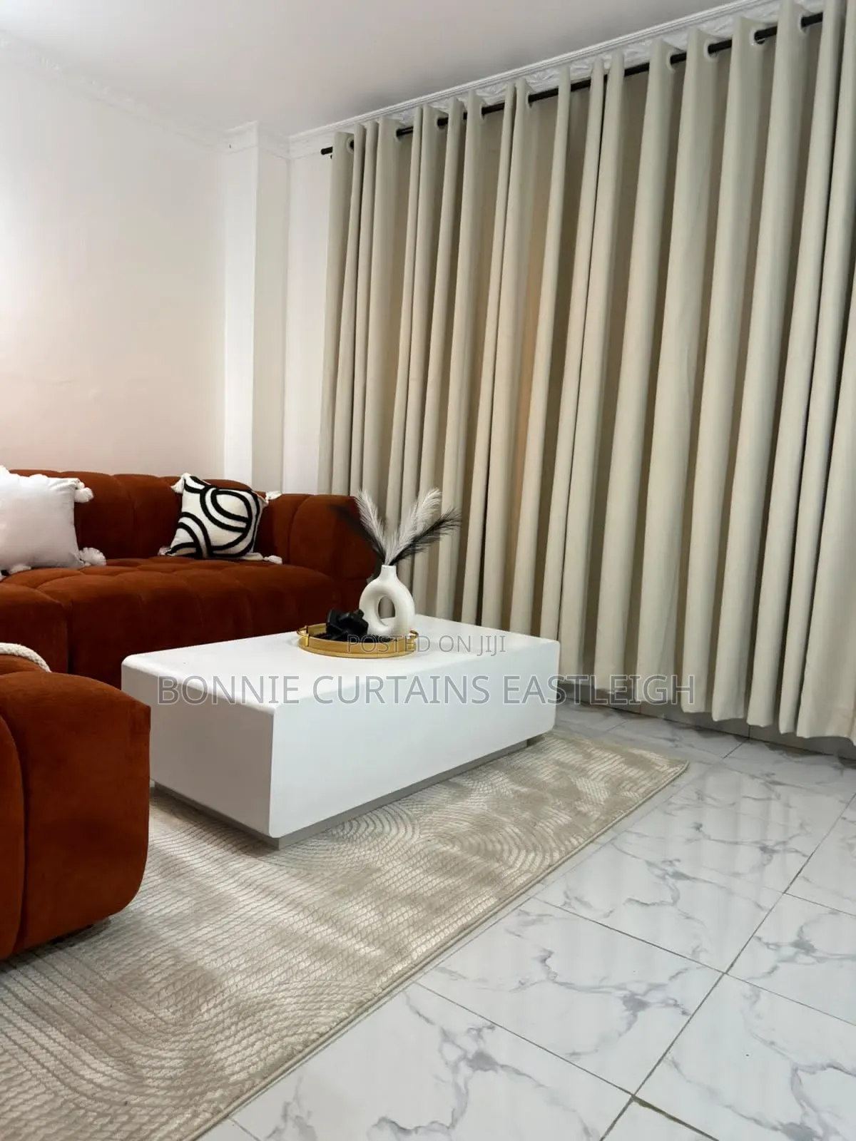 Blige and Blue Curtains Living Rooms