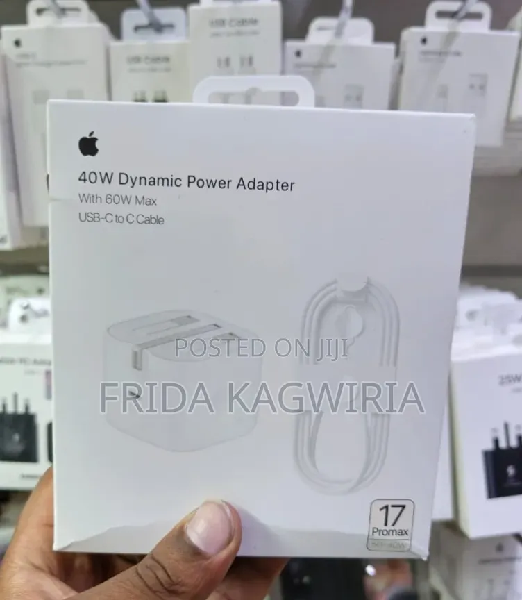 40W Charger for iPhone 17 Pro Max ( 60W Maximum)