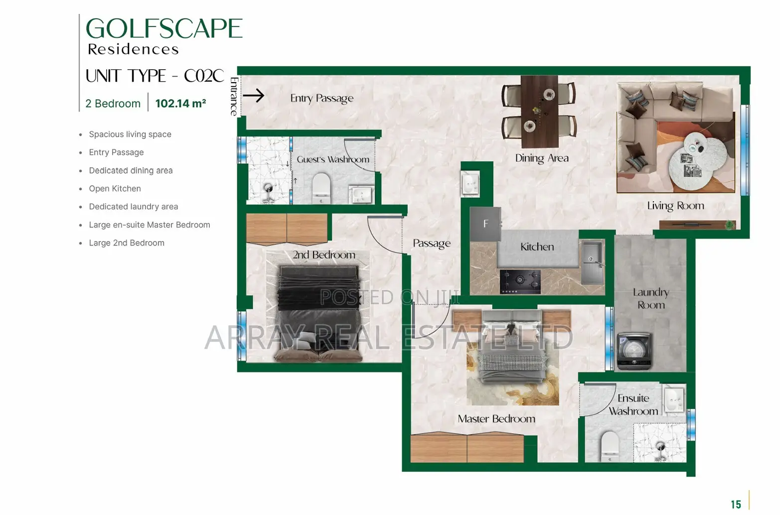 1bdrm Apartment in Golfscape Residence, Hurlingham for sale