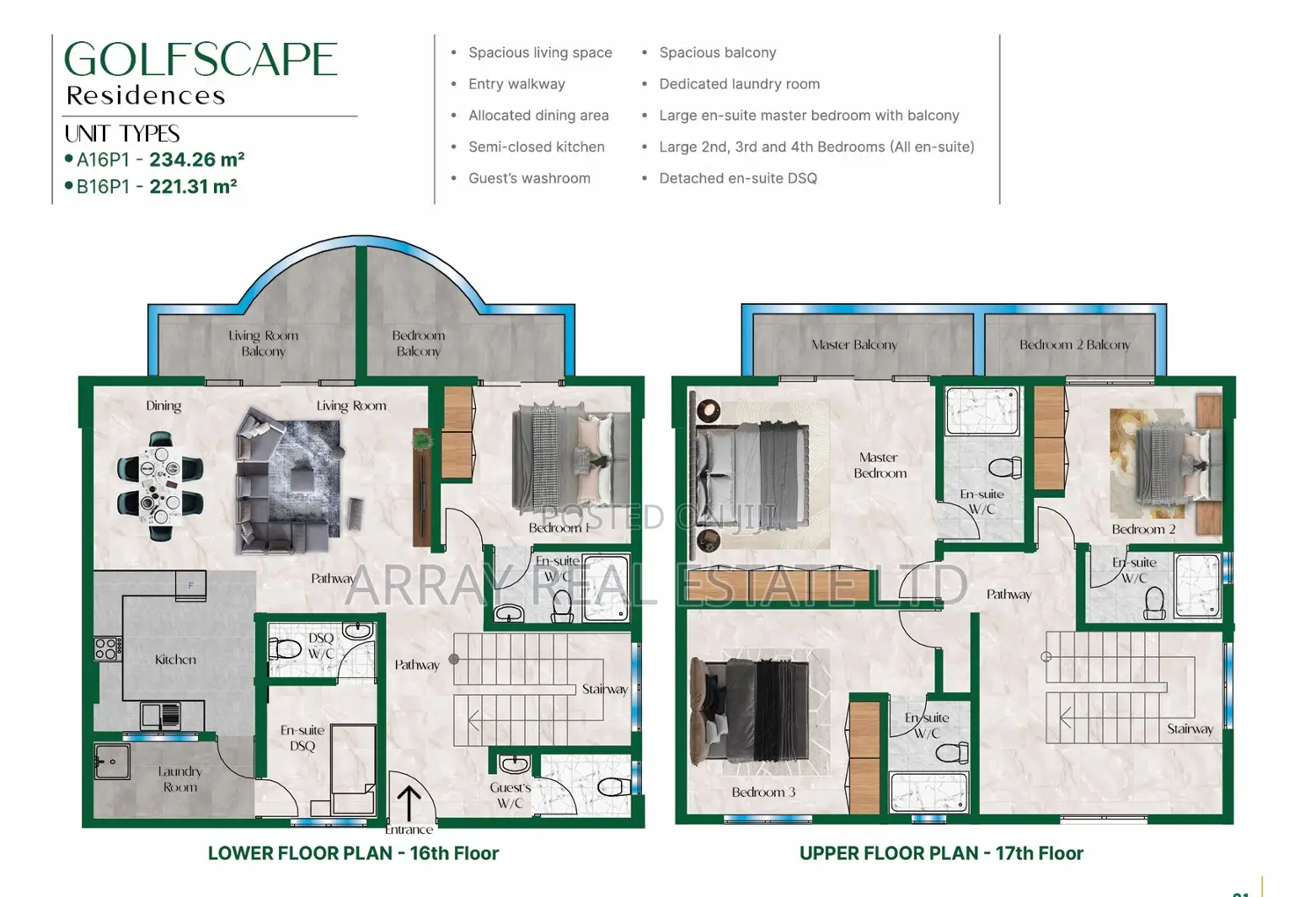 1bdrm Apartment in Golfscape Residence, Hurlingham for sale