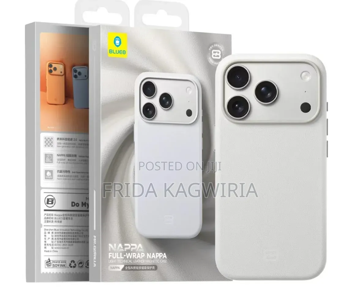 iPhone 18 Pro Max Blueo Leather Magnetic Case