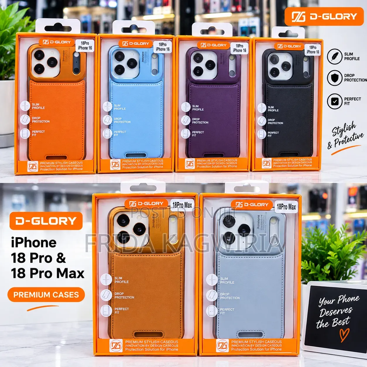 iPhone 18 Pro Max 2 in 1 Leather+ Metal Case