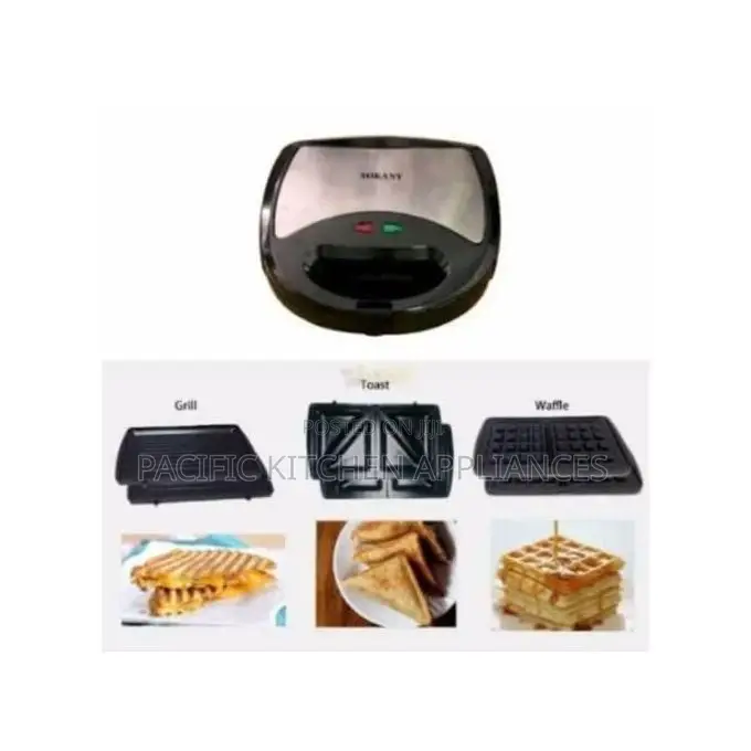 Sokany Durable 3 in 1 Sandwich Grill Waffle Maker.