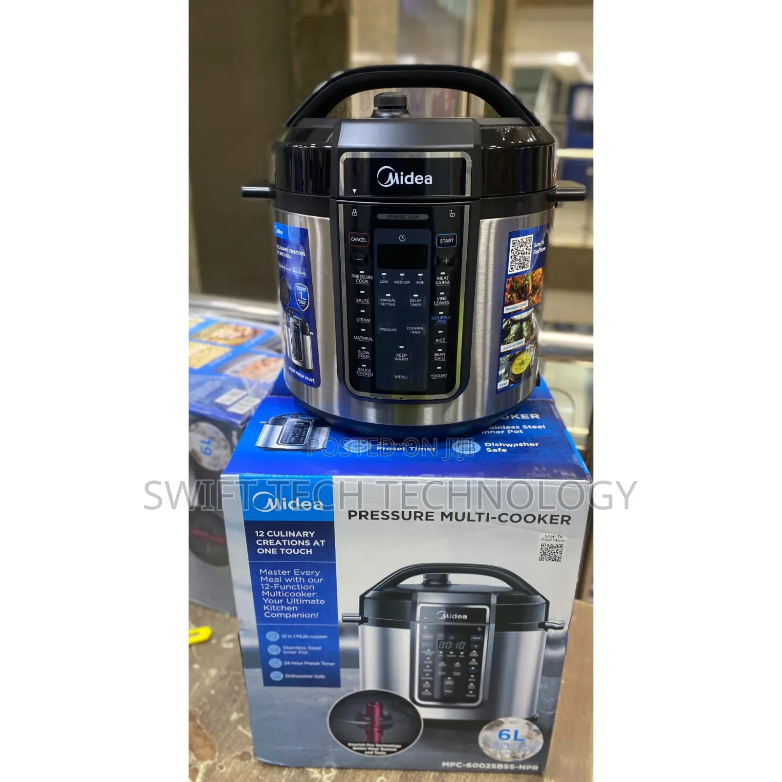 Midea 6L Stainless Steel Electric Pressure Cooker