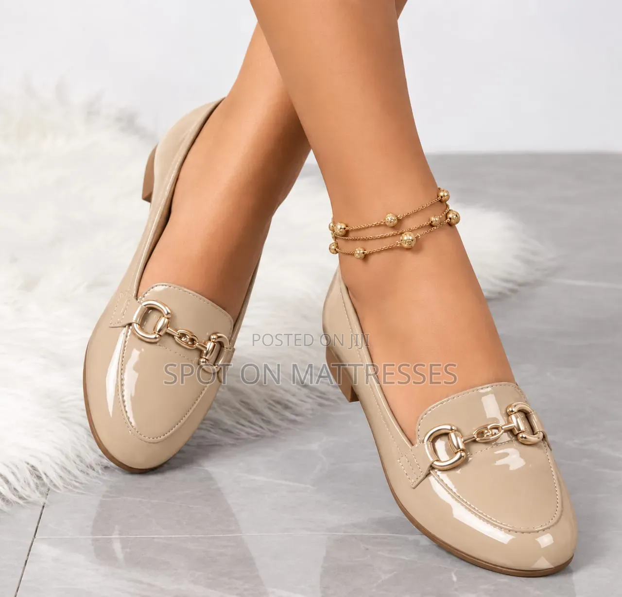 Classic Wetlook Brogues for Ladies. Brown/Beige/White/Black.