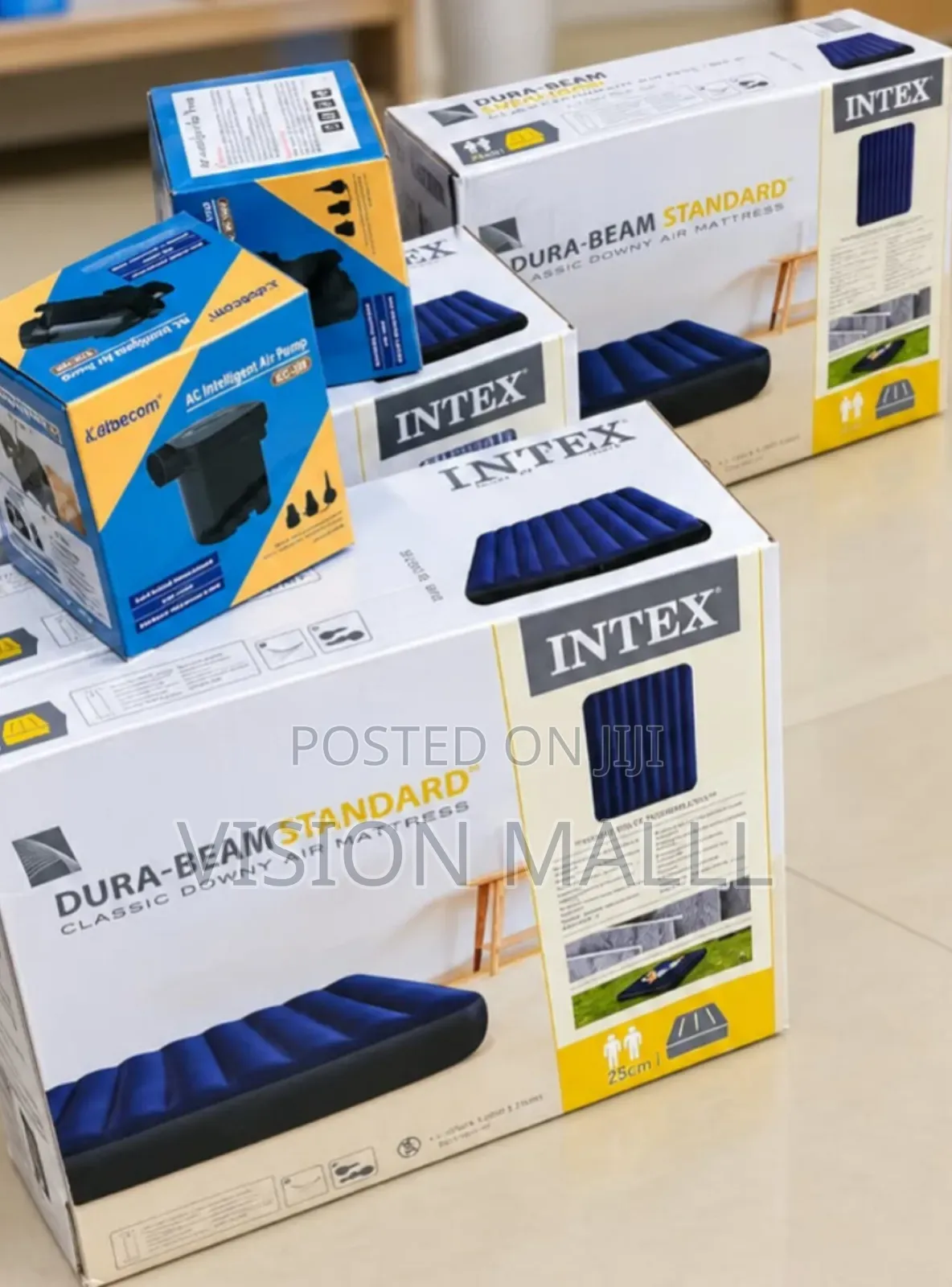 Intex 4 X 6 Feet Full Inflatable Mattresses Plus Free Electric Pump
