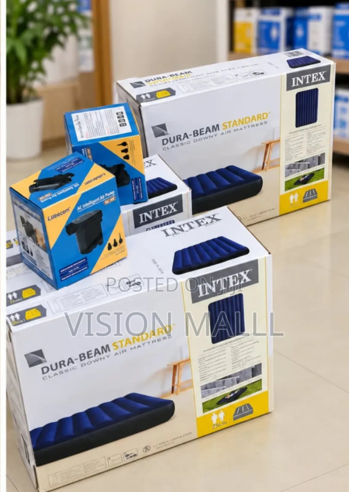Intex 4 X 6 Feet Full Inflatable Mattresses Plus Free Electric Pump