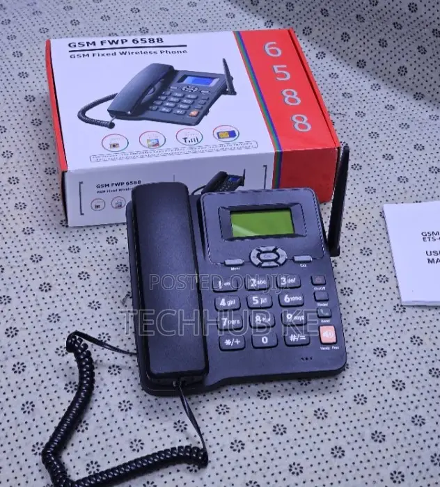 Wireless Fixed Phone – GSM SIM Card, Desktop LCD Telephone, Handsfree