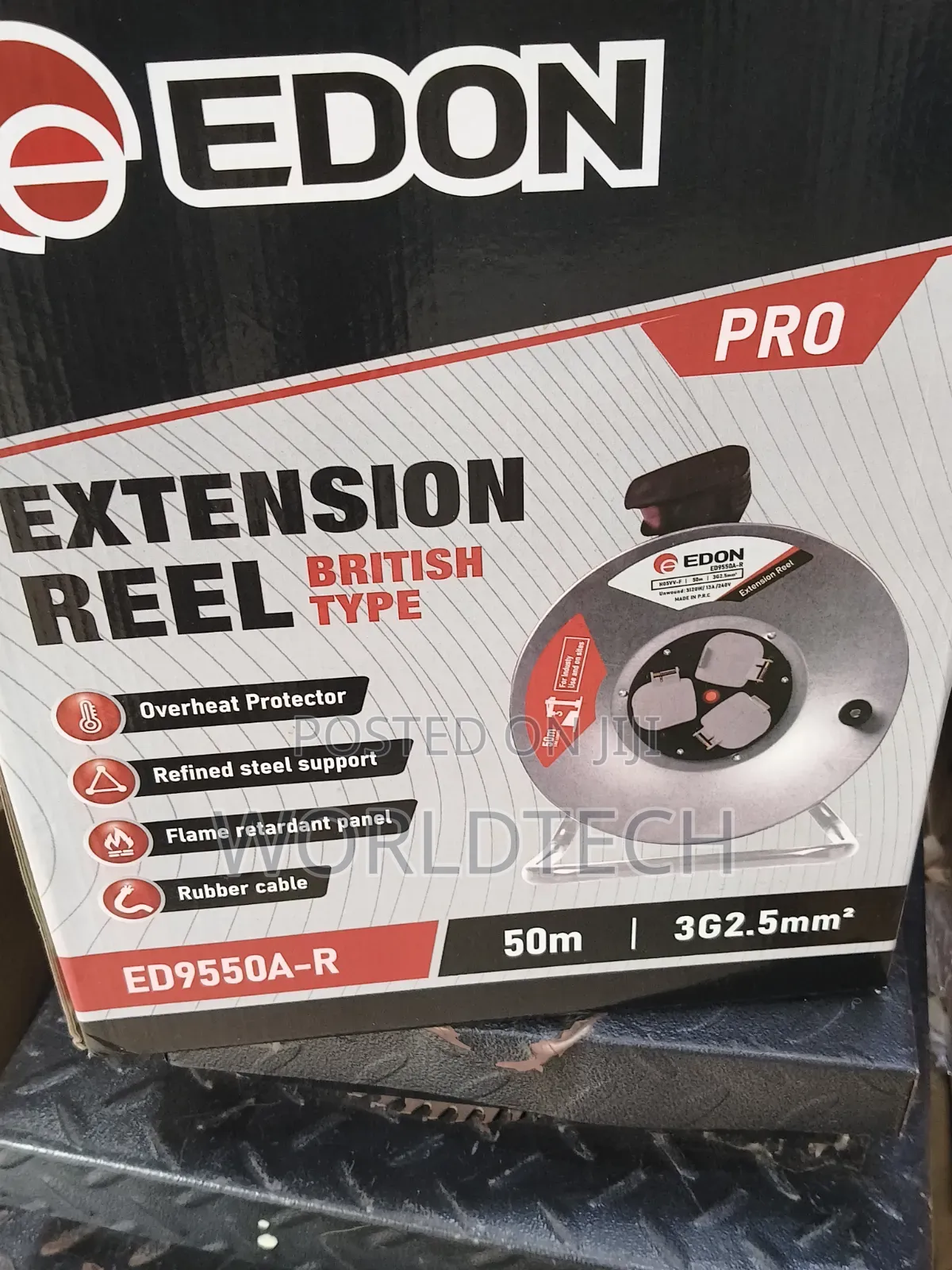 Edon 50m Electric Extension Cord/50m 2.5mm Extension Reel