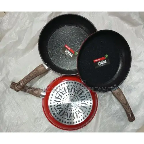 Wove Stone Non-Stick Fry Pan Red 26cm Durable Non-Stick Cooking Pan