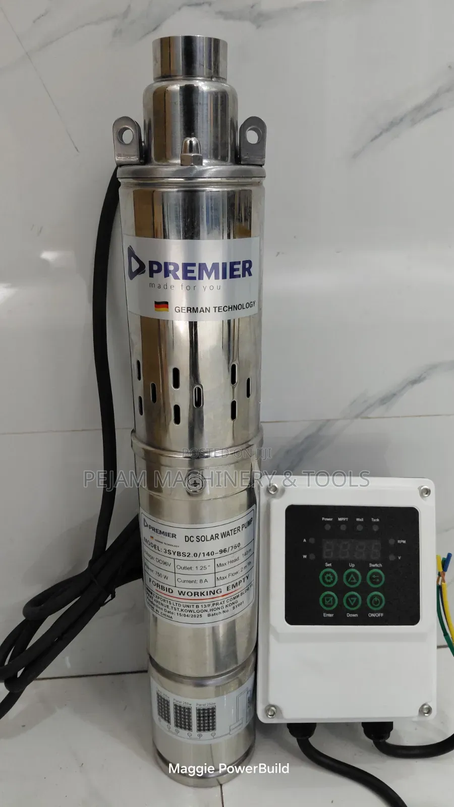 Premier DC96 Submersible Solar Water Pump Kit