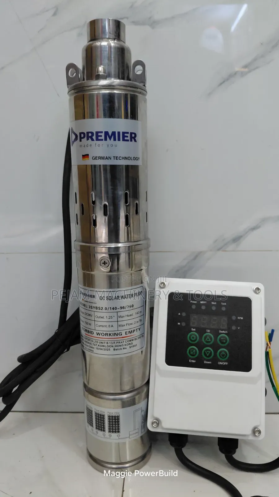 Premier DC96 Submersible Solar Water Pump Kit