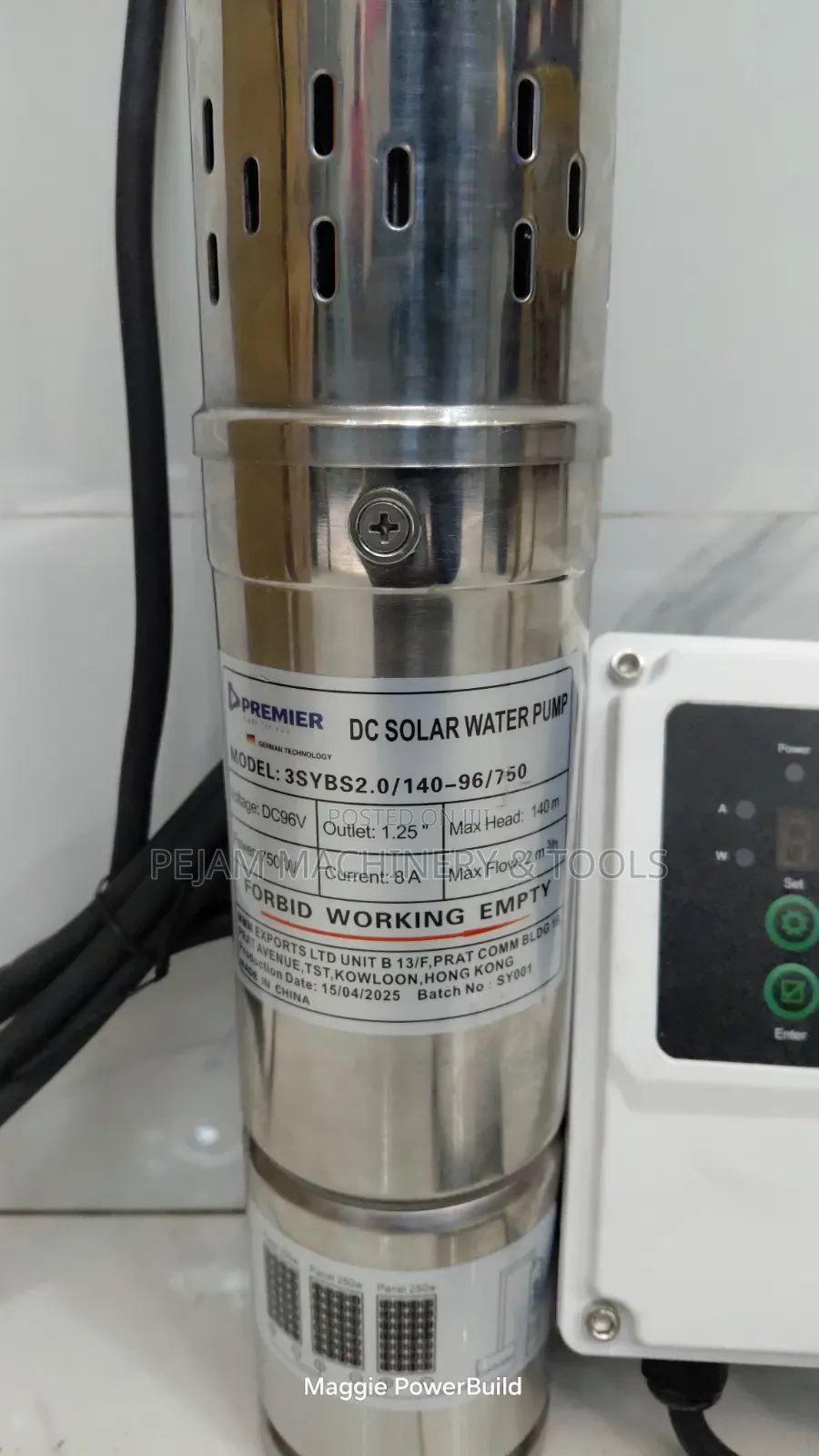 Premier DC96 Submersible Solar Water Pump Kit