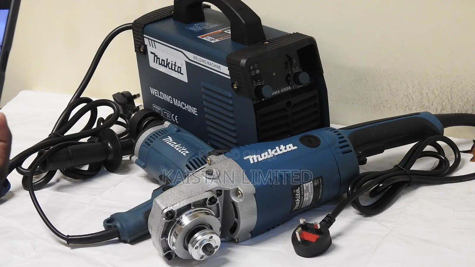 Makita MMA-500A Welding Machine, 9 Inch Grinder & Drill