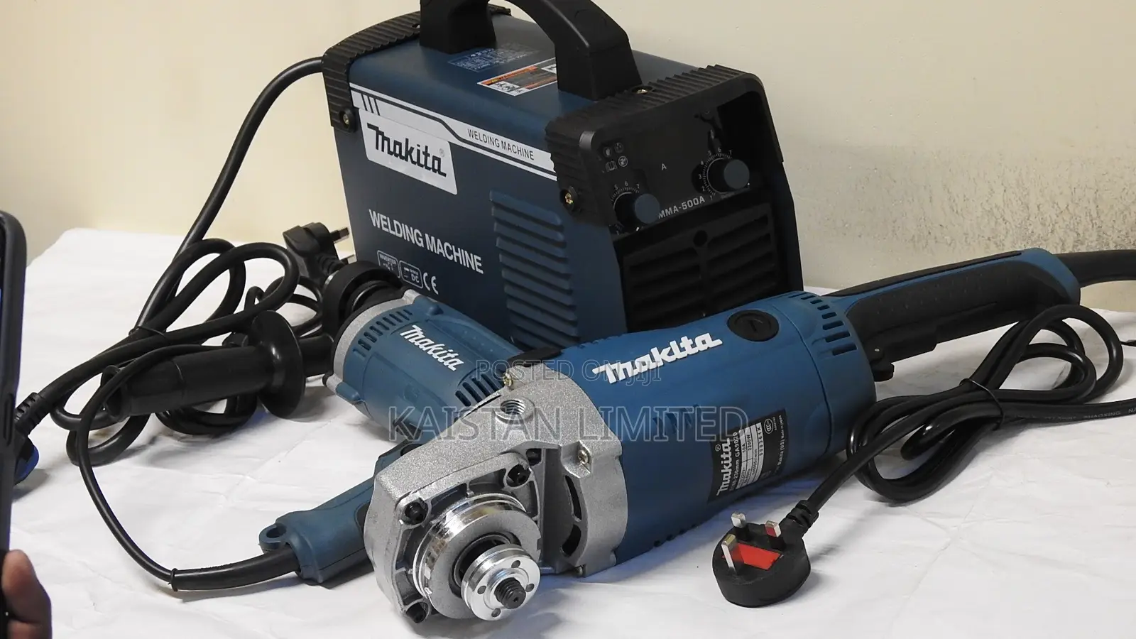 Makita MMA-500A Welding Machine, 9 Inch Grinder & Drill