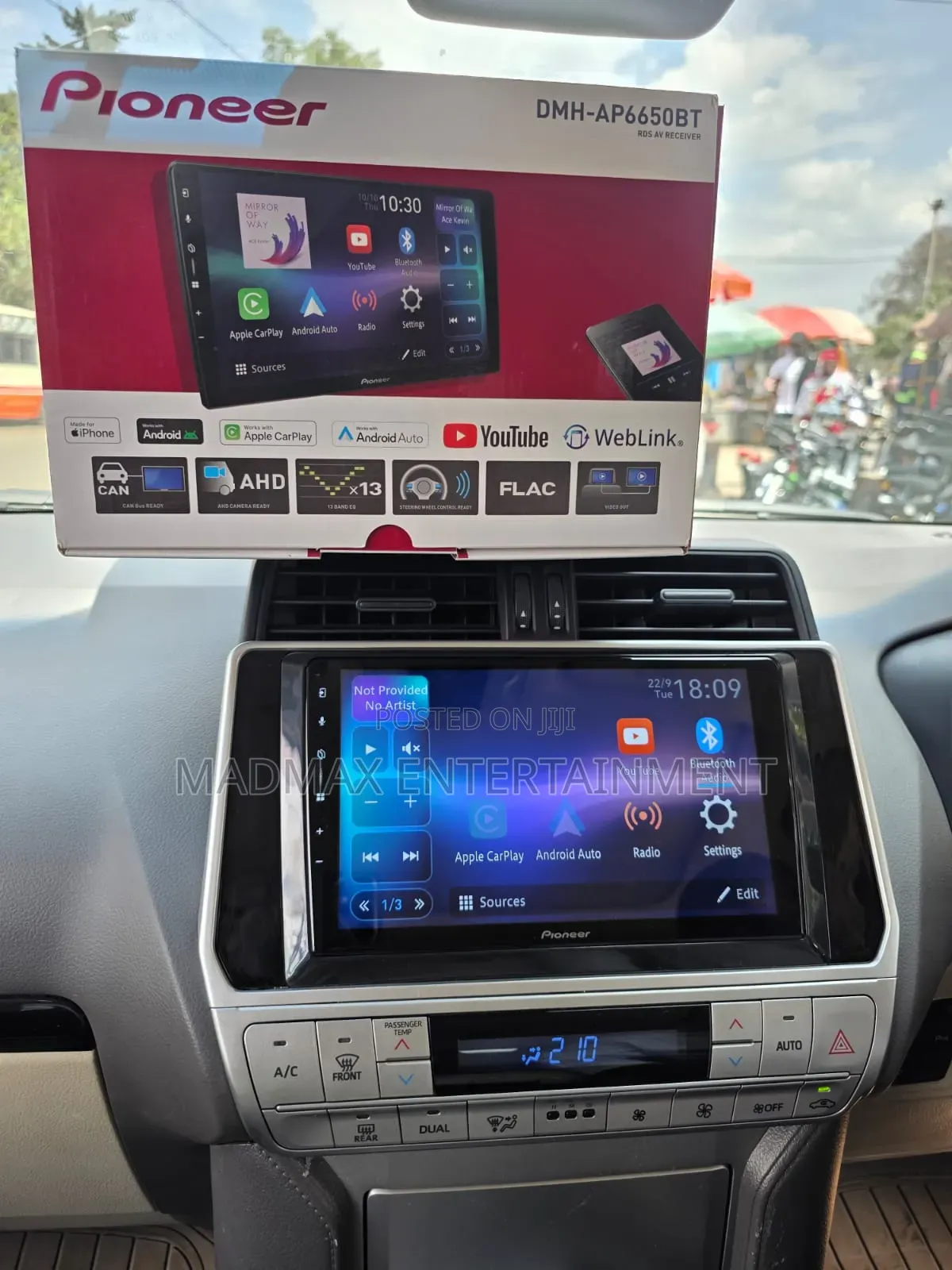 Toyota Land Cruiser Prado 2018+b Head Unit Upgrad Pioneer DMH-Ap6650BT