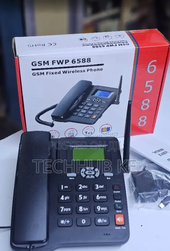 2G Fixed Wireless Phone ETS-6588 GSM Double SIM Slot With SMS Function