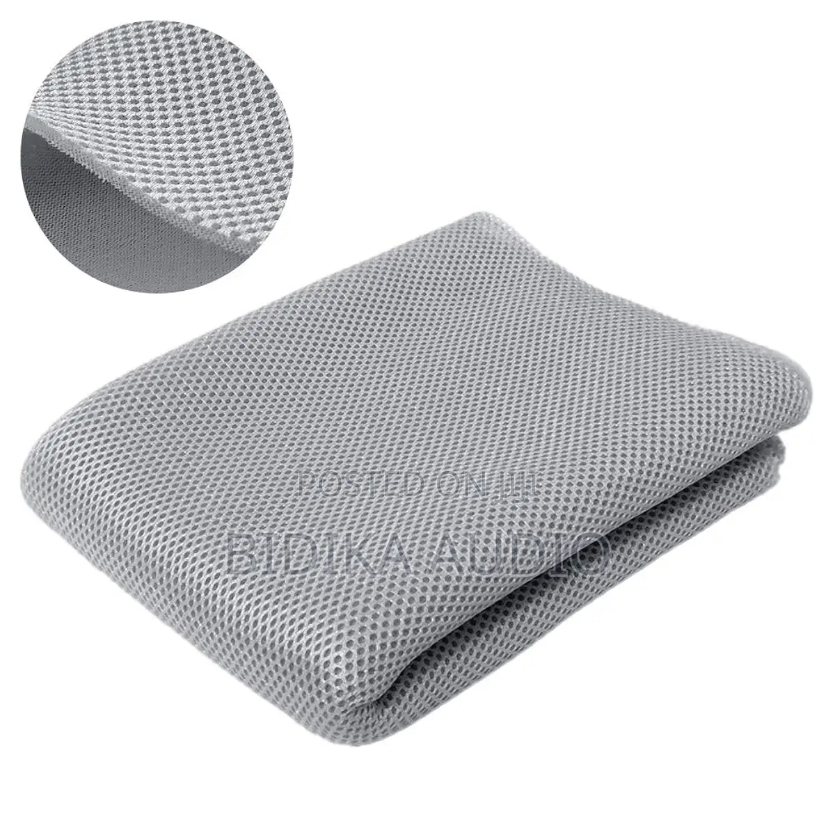 Speaker Grille Cloth Stereo Mesh Fabric, Gray, 55x20 in (140x50 Cm)