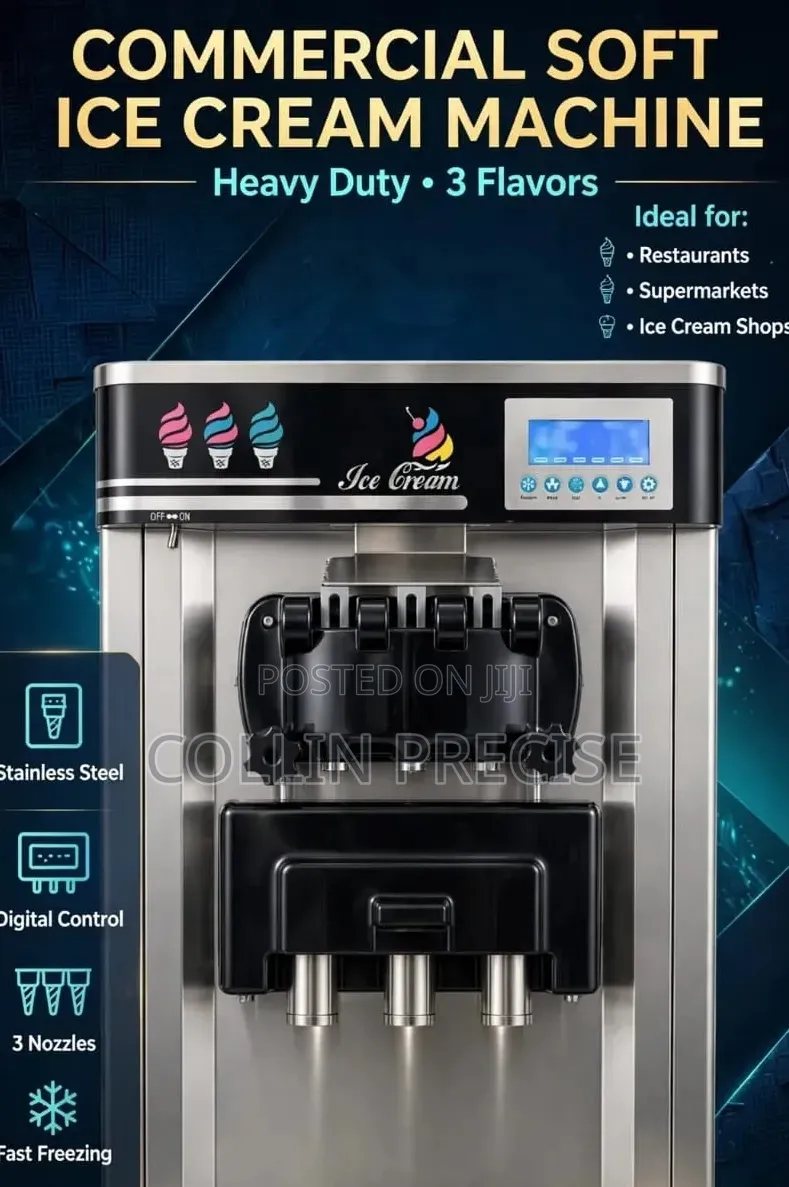 Heavy Duty 3 Flavours Ice Cream Machine