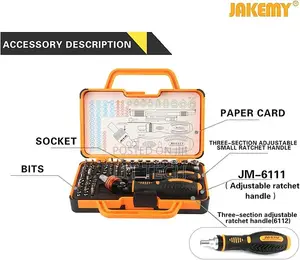 JAKEMY 69 in 1 Ratchet Screwdriver Set Magnetic Electronics Repair Kit