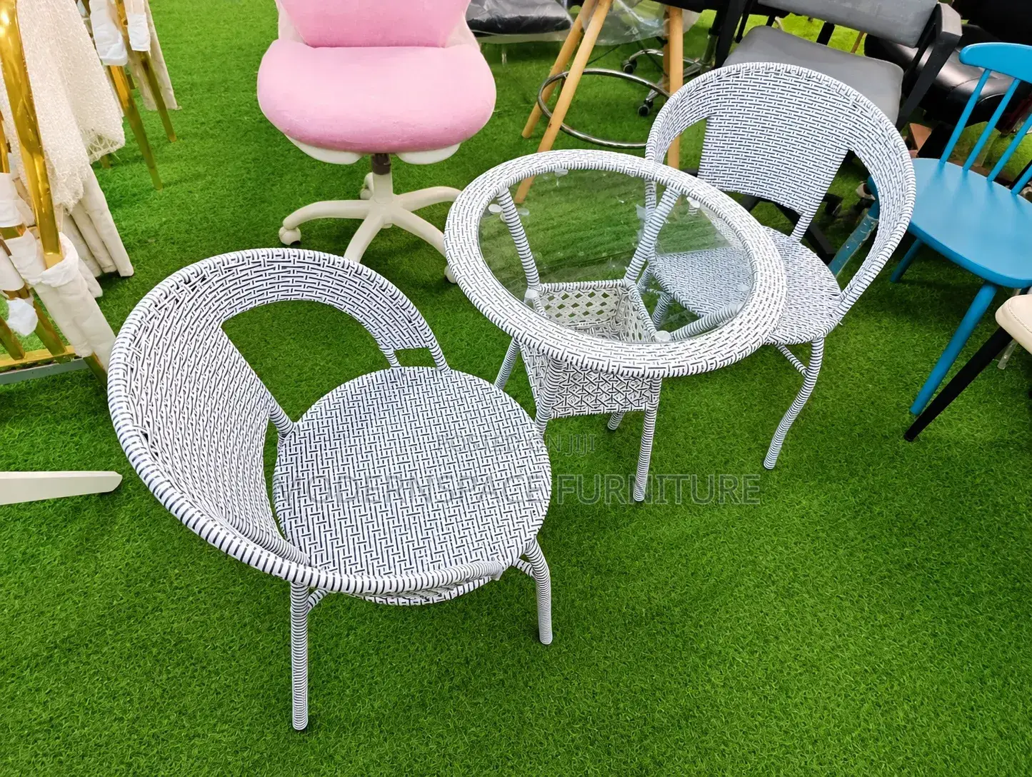 Rattan Outdoor Chairs & Glass Table Set Jiji Title: