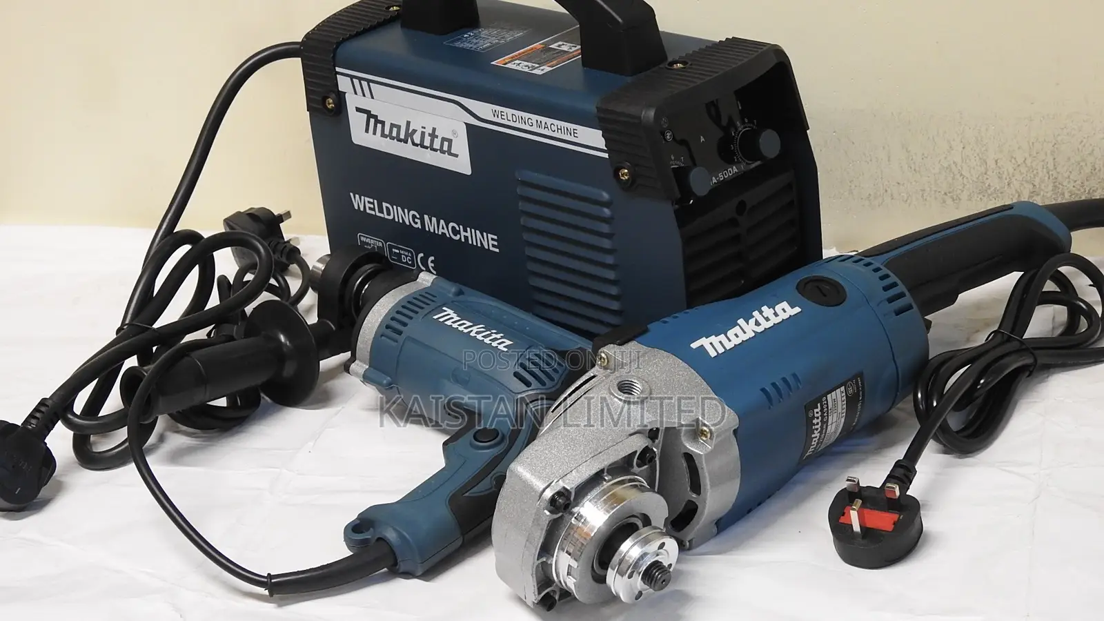 Makita 500A Welding Machine + 9 Inch Grinder + Power Drill