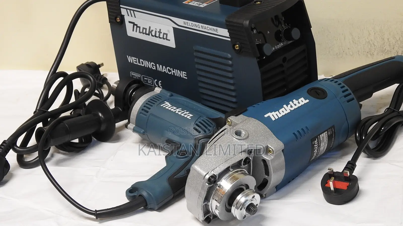 Makita 500A Welding Machine + 9 Inch Grinder + Power Drill